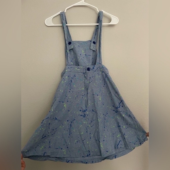 Fervour (by ModCloth) paint splattered denim overall skirt - Picture 2 of 4